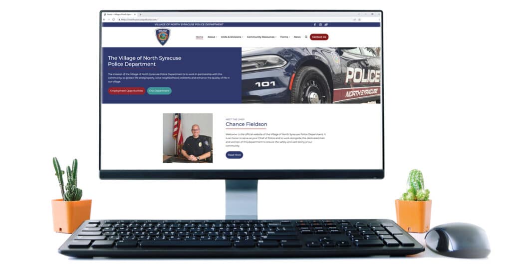 Village of North Syracuse, NY Police Department website mockup