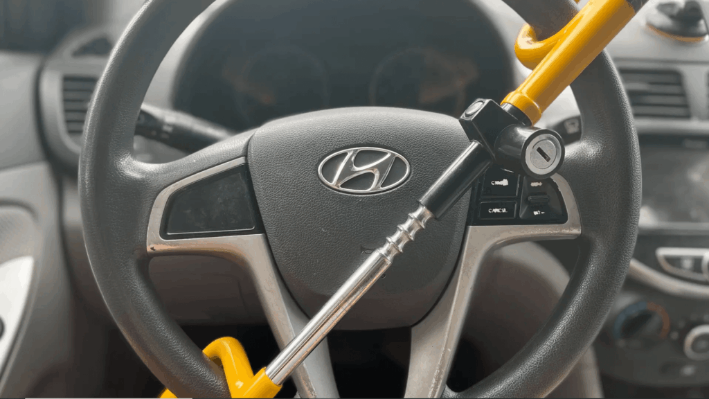 Example of a Hyundai Steering Wheel Lock